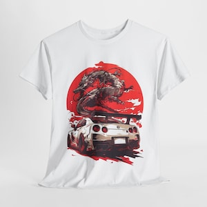 Nissan GTR  Traditional Japanese Black and White Tee, JDM Car Enthusiast Shirt, Unisex Graphic T-Shirt, Racing Car Apparel, Drift Car Fan