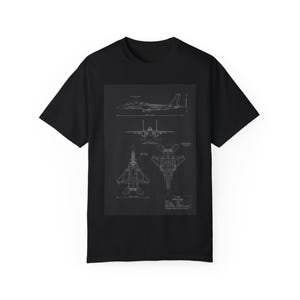 F15 Strike Eagle Black Unisex T-shirt, Military Aircraft Tee, Airplane Lover Shirt, Pilot Gift, Aviation Enthusiast Top