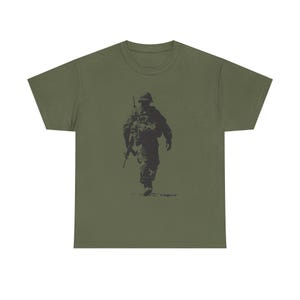 Military Unisex Tee, Army Green Black White T-Shirt, Camouflage Soldier Shirt, Veterans Day Gift, Patriotic Apparel, Military Veteran