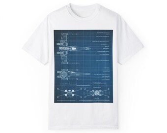 Star Wars X-Wing Blueprint T-Shirt, Sci-Fi Unisex Tee