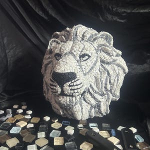 ライオンの頭のモザイク 手作り