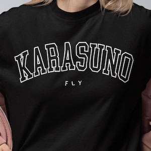 Karasun FLY Shirt, jumper pullover Volleyball Club Fly shirt, High Foot Tshirt, Jumper FLY College Sport Anime cosplay kage yama T-Shirt