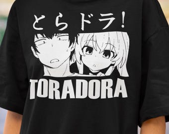 Toradora Anime Shirt, Taiga Aisaka & Ryuuji Takasu, Kawaii Anime T-Shirt, Cute Romantic Manga Gift, Otaku Unisex Graphic Tee, Toradora Shirt