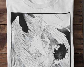 Camiseta unisex de anime, camiseta vintage de anime de los 80, ropa otaku, camiseta de anime japonés, camiseta de manga del diablo, regalo de anime retro oscuro para amantes.
