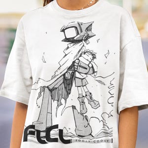 Unisex FLCL Anime Shirt, Classic Canti Shirt, Never Knows Best, Fooly Cooly Shirt, 90s Anime Shirt, Vintage Manga, Retro FLCL Manga Tshirt