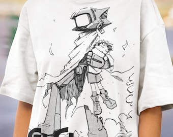 Unisex FLCL Anime Shirt, Classic Canti Shirt, Never Knows Best, Fooly Cooly Shirt, 90s Anime Shirt, Vintage Manga, Retro FLCL Manga Tshirt