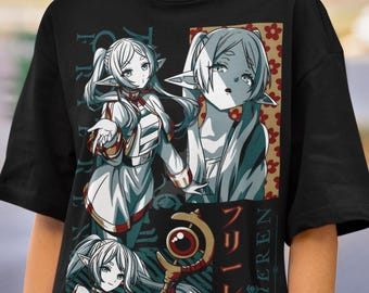 Camiseta de elfo mago de anime, camiseta gráfica de magia fantástica, camiseta de manga Emotional Journey, camiseta vintage de anime japonés de los 90, camiseta unisex de regalo otaku