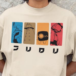 Unisex FLCL Robots Anime Shirt, Canti Shirt, Never Knows Best Tee, Fooly Cooly Shirt, 90s Anime Shirt, Vintage Manga Retro FLCL Manga Tshirt