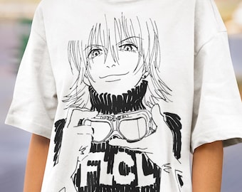 Unisex FLCL Anime Shirt, Haruko Haruhara Tshirt, Lord Canti Fooly Cooly, 90s Anime T-shirt, Vintage Furi Kuri, Retro FLCL Manga Unisex Shirt