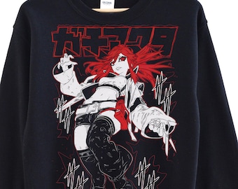 Dark Aesthetic Anime Sweatshirt, Chaos World Graphic Tee, Cool Anime Top, GIFT for Otaku & Manga Lovers, Edgy Character Anime Unisex Sweater