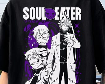 Soul Eater Anime T-Shirt, Maka Albarn Sweater, Retro Black Star Manga Graphic, Gothic 90s Anime Unisex Streetwear, Otaku Gift for Anime Fans