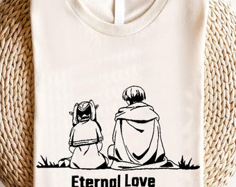 Camiseta de elfo mago de anime, camiseta gráfica de magia fantástica, camiseta de manga Emotional Journey, camiseta vintage de anime japonés de los 90, camiseta unisex de regalo otaku