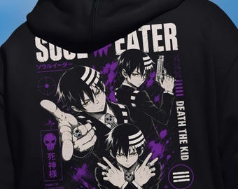 Soul Eater Anime T-Shirt, Maka Albarn Sweater, Retro Black Star Manga Graphic, Gothic 90s Anime Unisex Streetwear, Otaku Gift for Anime Fans