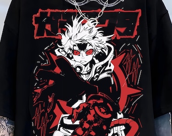 Dark Aesthetic Anime Shirt, Chaos World Grafik T-Shirt, Cooles Anime Top, GESCHENK für Otaku & Manga Liebhaber, Edgy Charakter Anime Unisex Shirt
