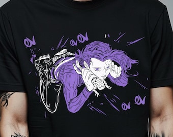 Unisex Adventure Anime Shirt, Bizarre Hero Dramatic Pose Manga Tee, Vintage Japanese Anime Gamer Otaku Streetwear Gift, Muscle Graphic Shirt