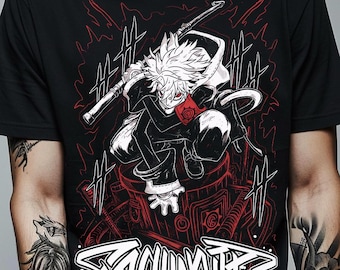 Dark Aesthetic Anime Shirt, Chaos World Grafik T-Shirt, Cooles Anime Top, GESCHENK für Otaku & Manga Liebhaber, Edgy Charakter Anime Unisex Shirt