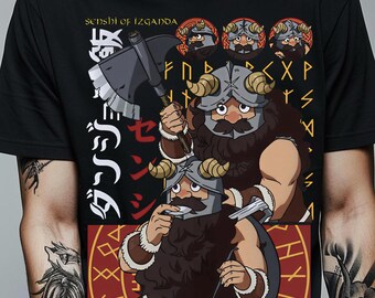 Anime Gamer Abenteurer Shirt, Fantasy Krieger Ritter Anime Shirt, Sword Dungeon Anime Shirt, Anime Shirt, Geschenk für Otaku Gamer Unisex Shirt