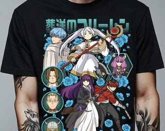 Camiseta de elfo mago de anime, camiseta gráfica de magia fantástica, camiseta de manga Emotional Journey, camiseta vintage de anime japonés de los 90, camiseta unisex de regalo otaku