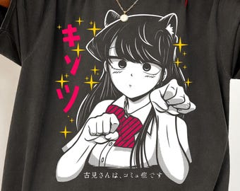 Unisex Komi Anime Shirt, Anime Inspired Tshirt, Japan Style tee, Manga Shirt Waifu GIFT Shirt, Otaku ropa, Japanese Streetwear Anime T-Shirt
