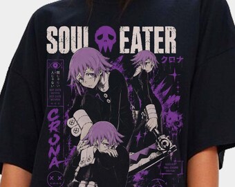 Soul Eater Anime T-Shirt, Maka Albarn Sweater, Retro Black Star Manga Graphic, Gothic 90s Anime Unisex Streetwear, Otaku Gift for Anime Fans