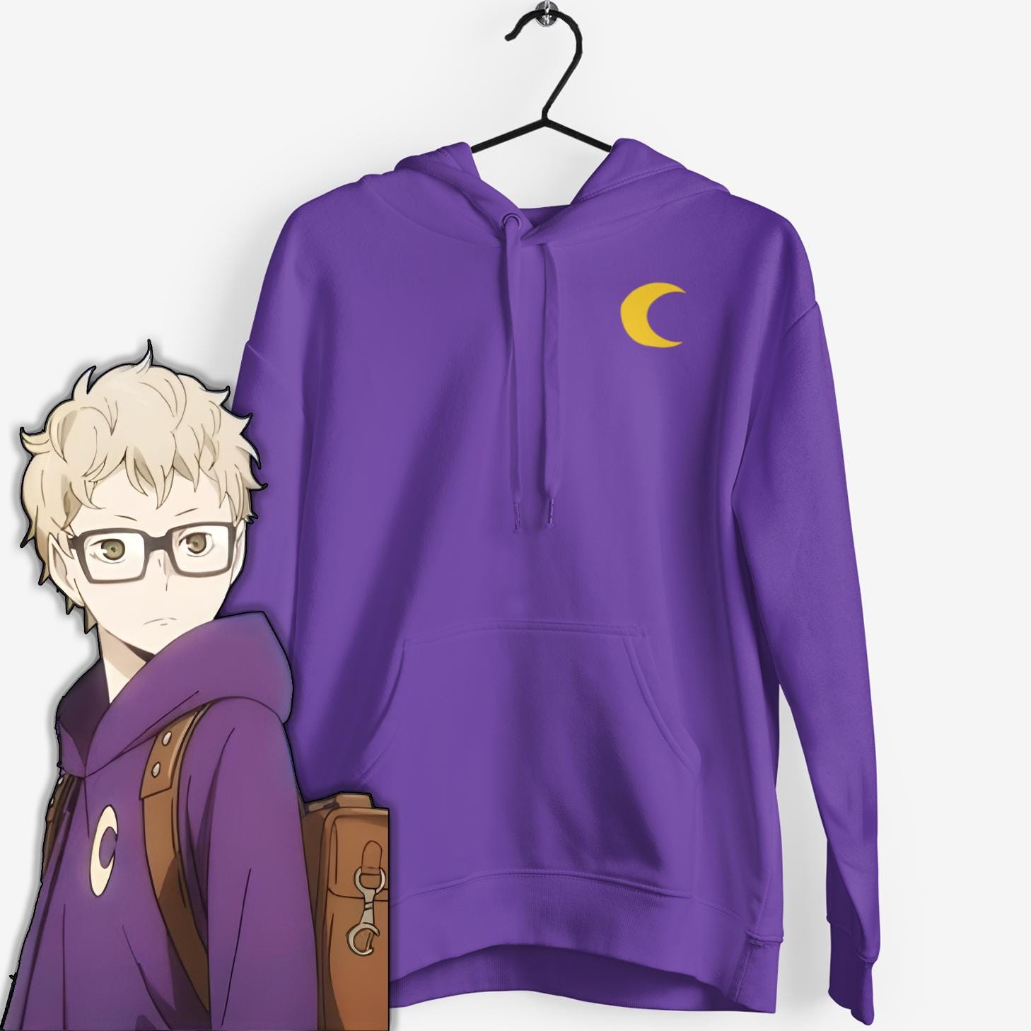 Purple Hoodie Tsukishima Sweater Tsukishima Hoodie