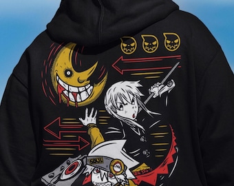 Soul Eater Anime T-Shirt, Maka Albarn Sweater, Retro Black Star Manga Graphic, Gothic 90s Anime Unisex Streetwear, Otaku Gift for Anime Fans