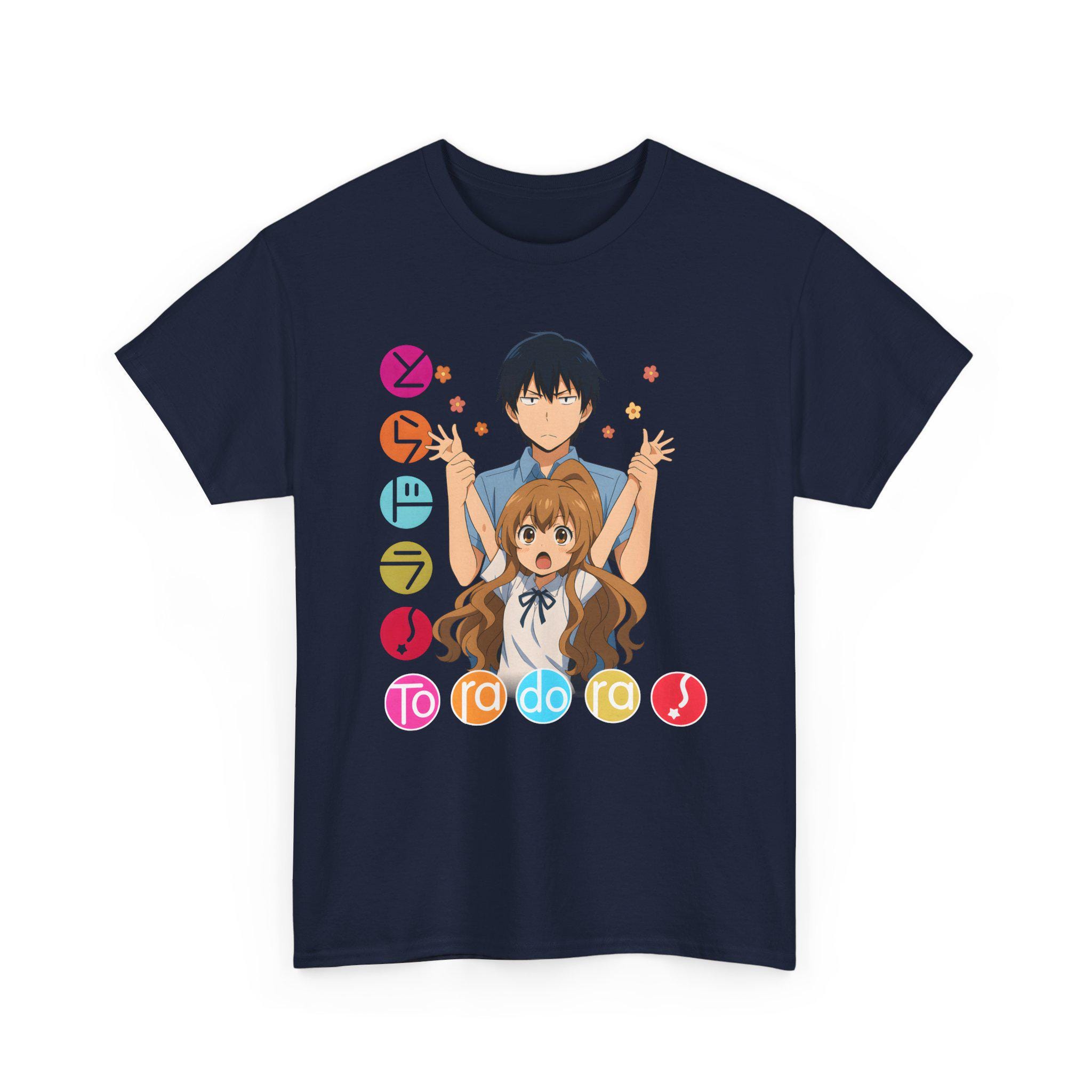 とらドラ アニメ シャツ、逢坂大河 & 高須竜児、かわいいアニメ T 
