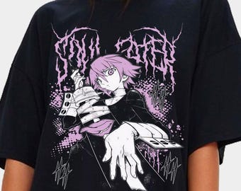 Soul Eater Anime T-Shirt, Maka Albarn Sweater, Retro Black Star Manga Graphic, Gothic 90s Anime Unisex Streetwear, Otaku Gift for Anime Fans
