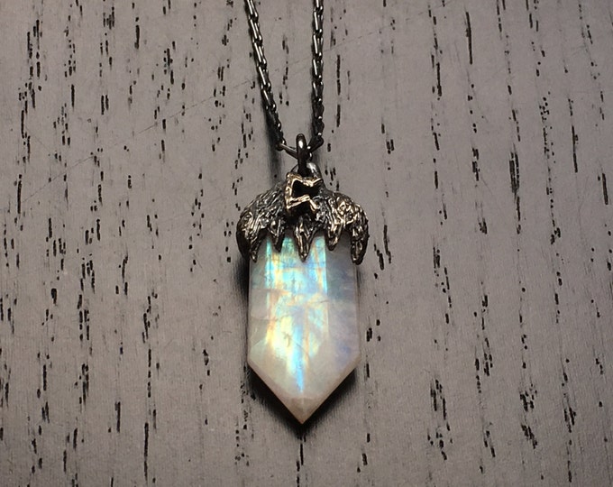 Mini Ancient Runes Pendant Ooak Moonstone Mannaz and Perth - Etsy