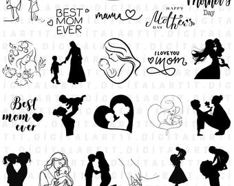 Mother's Day SVG Bundle: Happy Mom Shirt Designs (Digital Download)