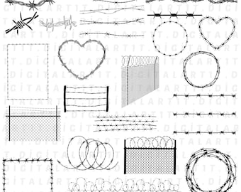 Barbed Wire Svg, Barb Wire Svg, Fence Svg. Vector Cut File for Cricut ...
