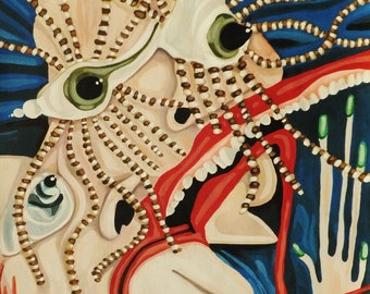 Lovely Lashes-9x12 Original Acrylic Painting