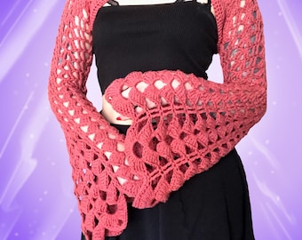 The Witch's Bell Sleeves | Crochet Shrug Pattern | English | perfect for Cosplay, Ren-Faire, Festival Wear!