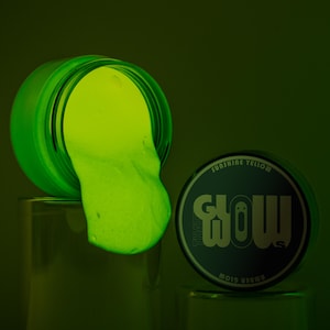 Glow In The Dark Acrylic Sunshine Yellow Paint:UV Reactive & Green Glowing. Neon Luminous Phosphorescent Effect. Birthday Gift For Artist