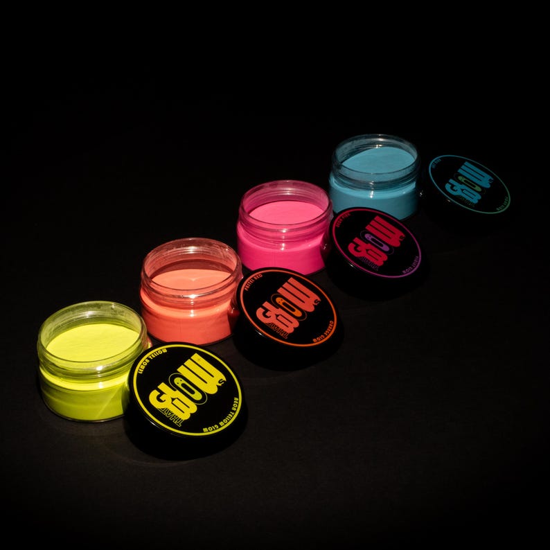 Phosphorescent Powder Phosphorescent Pigment Kit: Glow in the Dark Strontium Aluminate Powder ...