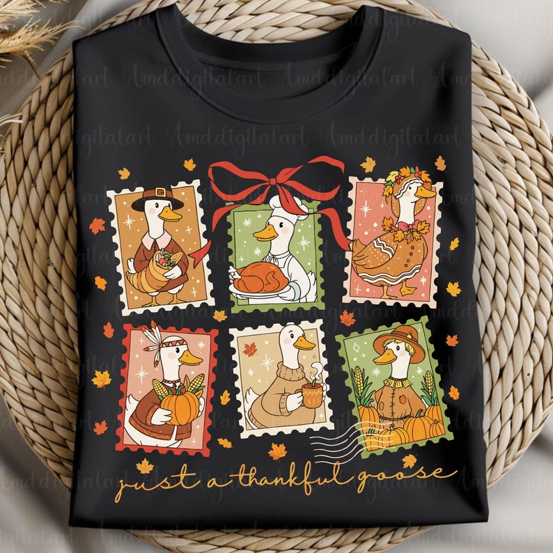 Thankful Goose PNG SVG Bundle – Funny Thanksgiving Art (digital ...
