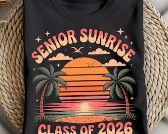 Senior Sunrise 2026 SVG: Retro Graduation Sunset Design (Digital Download)