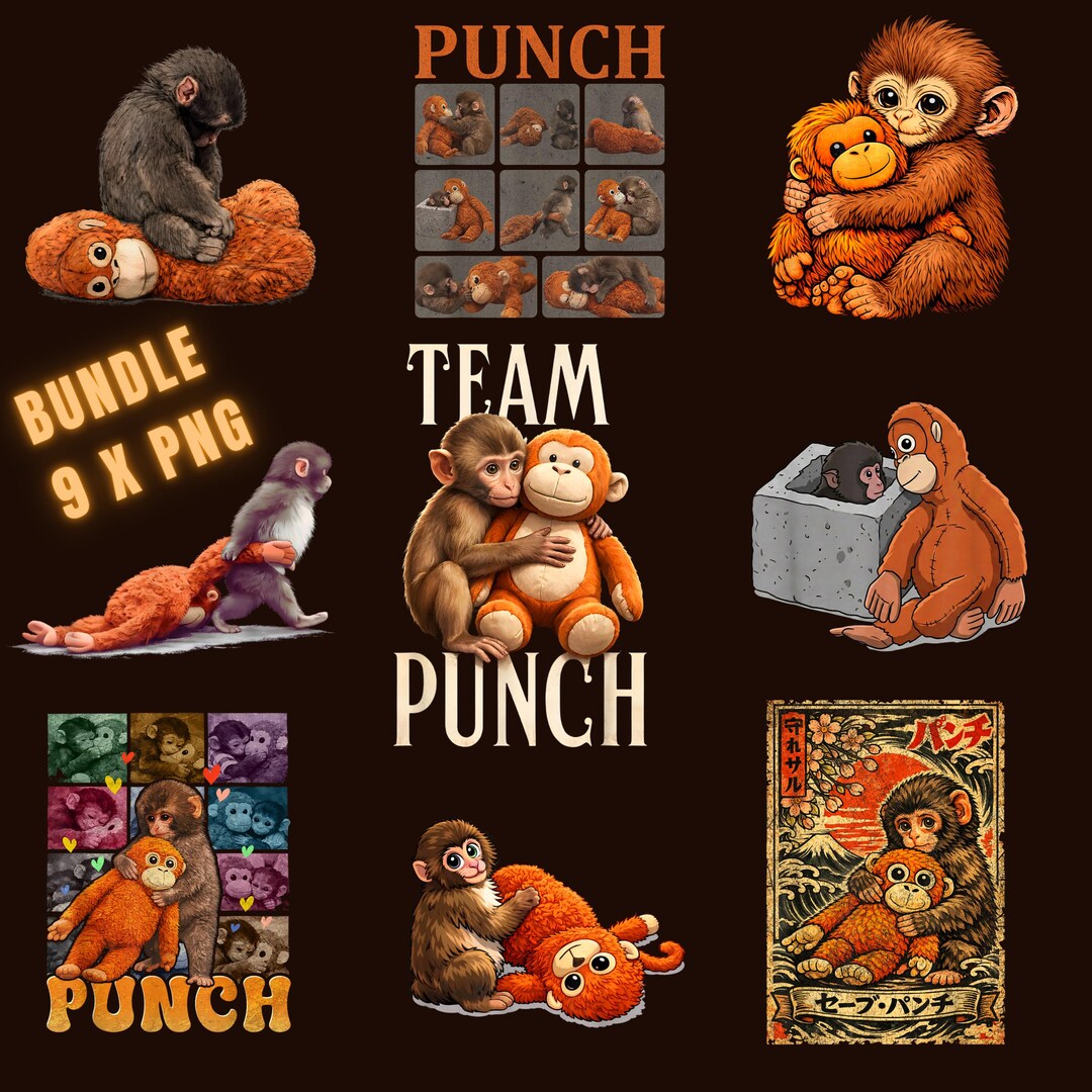 Emotional Support Monkey PNG Bundle, Mental Health Clipart, Therapy ...