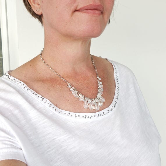 Collana Con Cristalli Trasparenti, Gioielli Neutri Per Tutti I - Foto 13