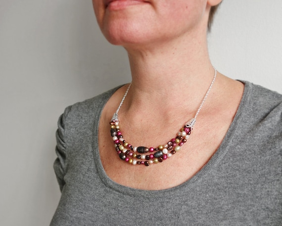 Brown Pink Pearls