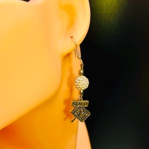 SOLD rhinestone beaded earrings