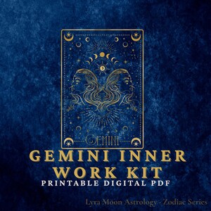 Sternzeichen Druckbare Karten • Zwillinge • Digitaler Download • Karten • Astrologie • Spirituelle Führung & Klarheit • Sternzeichen-Anleitungskarten