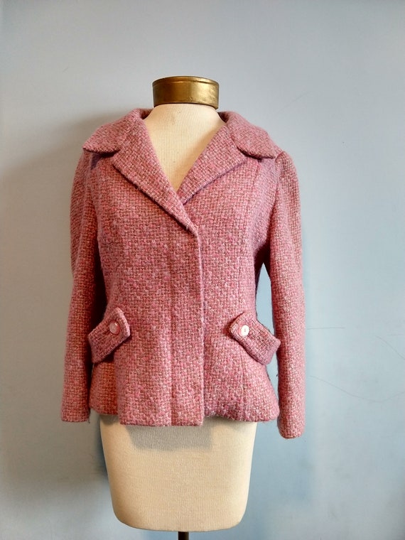 Vintage 1960s Ivory Fox Fur Lilli Ann Suit | XL