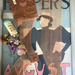 CANNON vintage 1950’s flat knit 15 den nylon stockings - size 10M 33.5” long