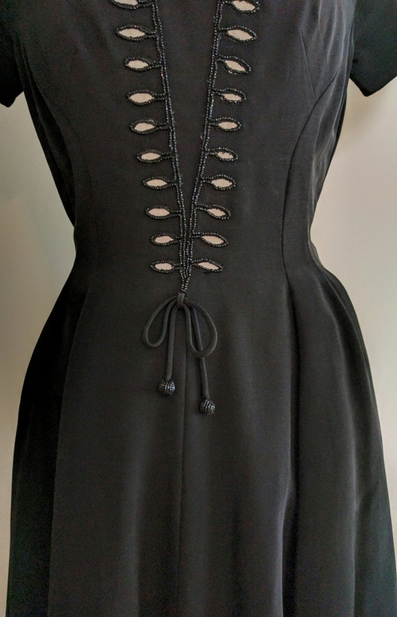 Original 1950's designer black evening dress