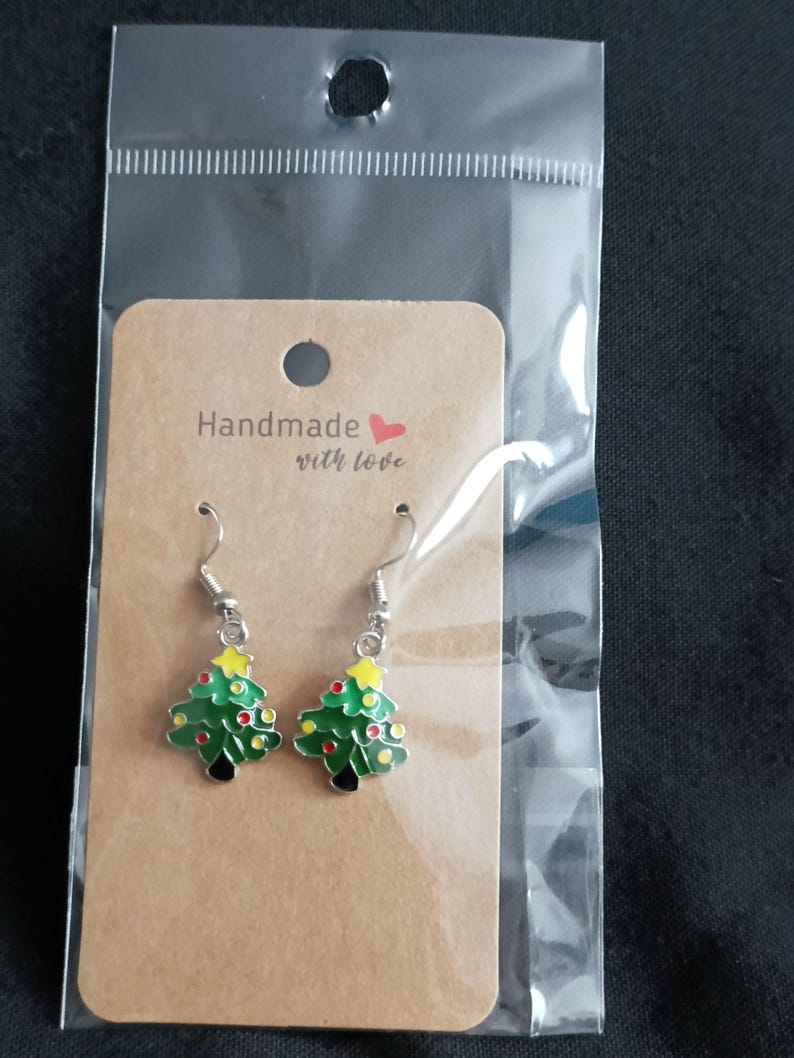 Christmas Tree Ear Rings afbeelding 2