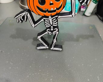 3D Printed Halloween Pumpkin Skeleton