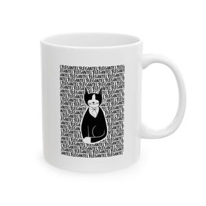 Elegant Coffee Mug with Cat - Perfect Gift for Cat Lovers, Home Office Mug, Birthday Present