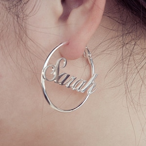 Custom Hoop Earrings,Custom Hoop Earrings,Cute Name Earrings,Hoop Name Earrings,Name Jewelry,Personalized Earrings,Minimalist Earrings.