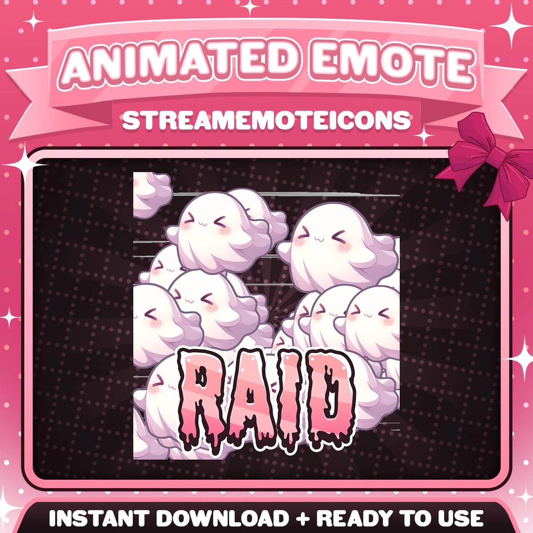 Animated Raid Ghost Emote | Twitch, Discord, Youtube Streaming Emote | Cute Pink Halloween Ghost | Funny Raid Meme Emote Digital Download - Etsy Canada